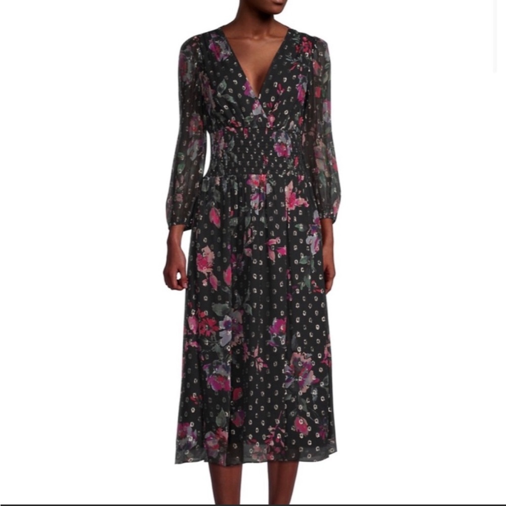 Shoshanna floral print midi dress